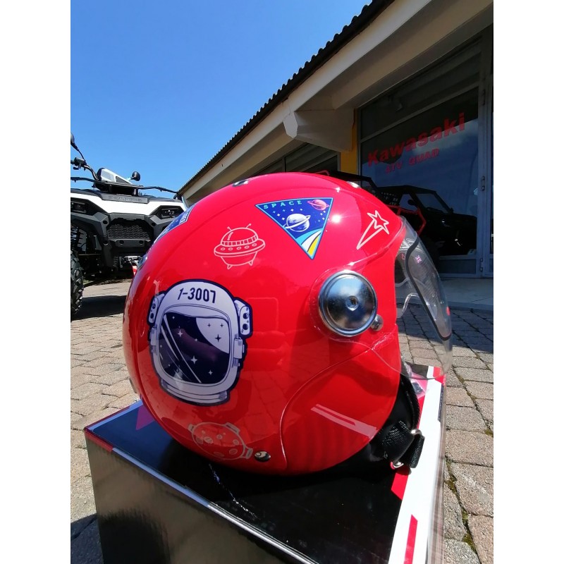CASCO JET PER BAMBINI S-LINE SPACE RED - PaolettiRacing.it