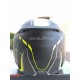 CASCO JET TWISTER CON VISIERA E OCCHIALI DA SOLE COLORE NERO GRIGIO GIALLO