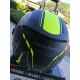 CASCO JET TWISTER CON VISIERA E OCCHIALI DA SOLE COLORE NERO GRIGIO GIALLO